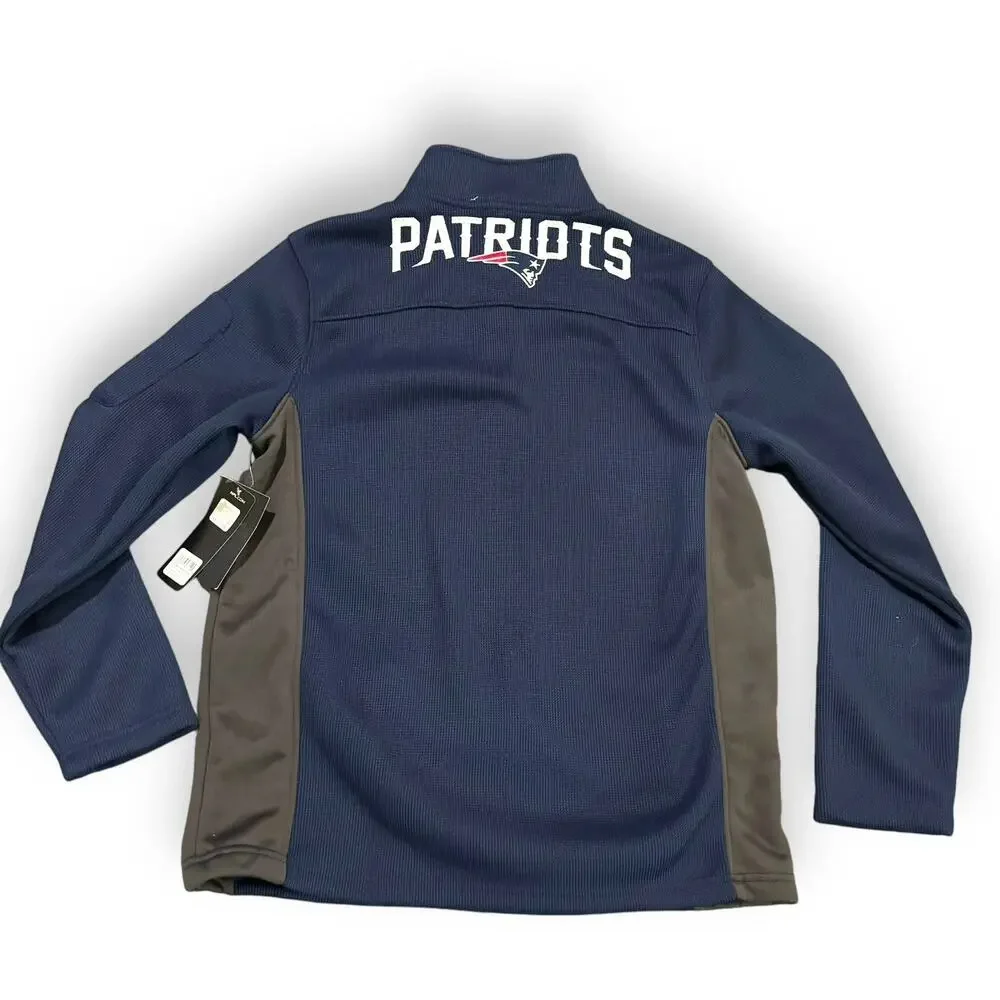 NWT New England Patriots NFL Team Apparel 1/4 Zip Size Medium Pullover Sweater - Picture 4 of 8